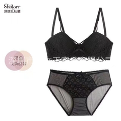 Bộ đồ lót nữ kẻ sọc, không có gọng thép, thiết kế dây co giãn