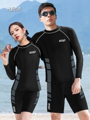 Bộ đồ bơi nam dài tay chống nắng kiểu dáng thể thao