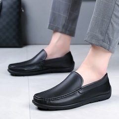 Giày lười nam chất da bò mềm mại kiểu dáng đơn giản