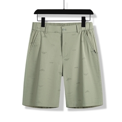 Quần short kaki nam phối hoa văn nhỏ phong cách thời thượng