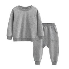 Bộ đồ cotton dài tay đơn giản phong cách Hàn Quốc cho bé trai