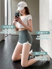 Quần legging ba tấc, thiết kế lai quần màu sắc tương phản đẹp mắt