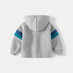 Áo khoác lông cừu khóa kéo kiểu dáng hoodie in hình dành cho bé trai