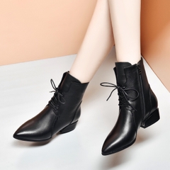 Giày boots Martin cổ ngắn mẫu mới công sở phiên bản Hàn Quốc