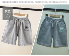 Quần short vải cotton thiết kế lưng dây rút phong cách Hàn Quốc dành cho bé gái