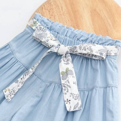 Quần short jean giả váy kiểu dáng mỏng dành cho bé gái