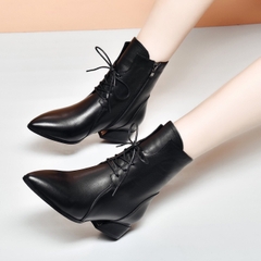 Giày boots Martin cổ ngắn mẫu mới công sở phiên bản Hàn Quốc
