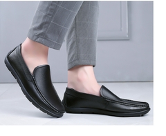 Giày lười nam chất da bò mềm mại kiểu dáng đơn giản