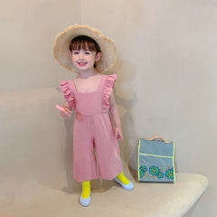 Áo liền quần tay phối ren hở lưng thời trang dành cho bé gái