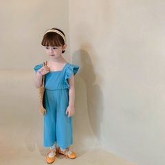 Áo liền quần tay phối ren hở lưng thời trang dành cho bé gái