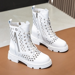 Giày boots da thoáng khí đầy cá tính phù hợp mùa hè