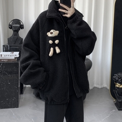 Áo khoác lông cừu form rộng unisex phong cách thời trang Hàn Quốc