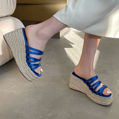 Giày sandal đế xuồng nữ phong cách La Mã thời trang đi biển mùa hè