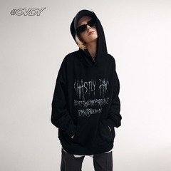 Áo hoodie OVDY unisex len lông in chữ cao cấp