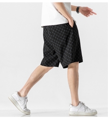 Quần short nam họa tiết caro chéo hợp thời trang