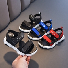 Giày sandal hở mũi kiểu dáng đơn giản chống trơn trượt dành cho bé trai