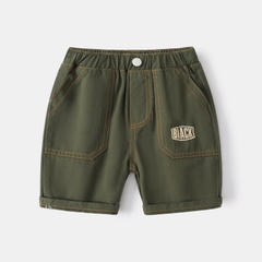 Quần short kaki thêu chữ phối viền cho bé trai