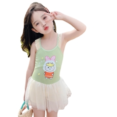 Bộ đồ bơi liền mảnh kiểu dáng công chúa dễ thương dành cho bé gái