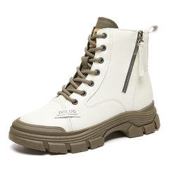 Giày boots da nữ kiểu dáng trẻ trung năng động phong cách Âu Mỹ