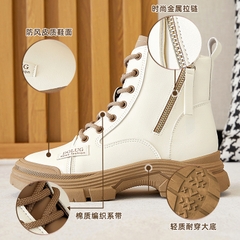 Giày boots da nữ kiểu dáng trẻ trung năng động phong cách Âu Mỹ