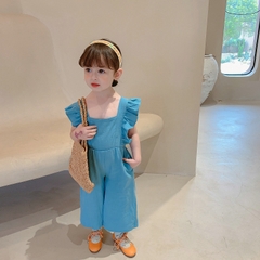 Áo liền quần tay phối ren hở lưng thời trang dành cho bé gái