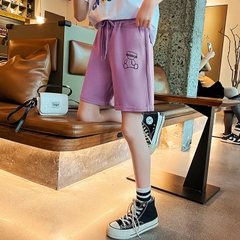 Quần short vải cotton thiết kế lưng dây rút phong cách Hàn Quốc dành cho bé gái