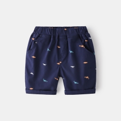 Quần short kaki chất cotton thoáng khí in hoạt hình cho bé trai