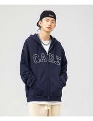 Áo khoác unisex dài tay thêu chữ CARE thời trang cặp đôi