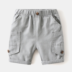 Quần short kaki bé trai phối túi phong cách Hàn Quốc