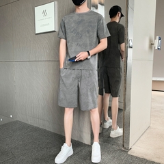 Bộ đồ ngắn tay in chữ thời trang dành cho nam