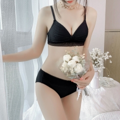 Bộ đồ lót nữ cup hình tam giác nâng ngực chống chảy xệ, phong cách tươi mới ngọt ngào
