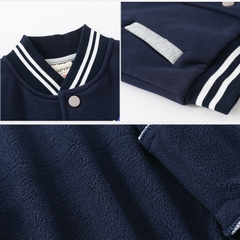 Áo khoác bomber nỉ bông dày dặn thêu hình dành cho bé trai