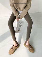 Quần legging vải da cá lưng cao ôm dáng dành cho nữ tập yoga
