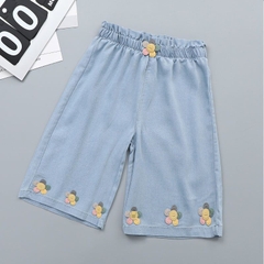 Quần lửng 7 tấc kiểu dáng mỏng phong cách đơn giản dành cho bé gái