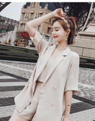 Bộ đồ vest ba mảnh thời trang mới dành cho nữ mang phong cách Hàn Quốc