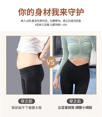 Quần legging nữ lưng cao ôm eo ống loe co giãn tôn dáng người mặc