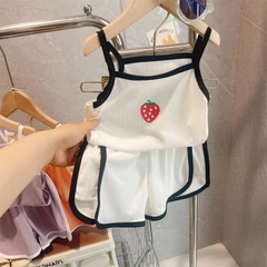 Bộ đồ hai dây co giãn lưng cao màu sắc dễ thương dành cho bé gái