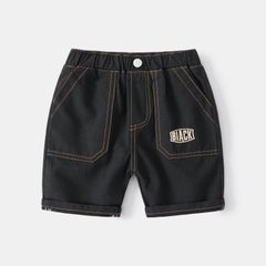 Quần short kaki thêu chữ phối viền cho bé trai