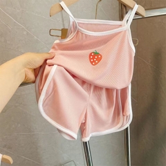 Bộ đồ hai dây co giãn lưng cao màu sắc dễ thương dành cho bé gái