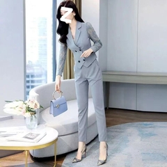Bộ đồ vest hai mảnh ôm dáng thời trang cao cấp dành cho nữ