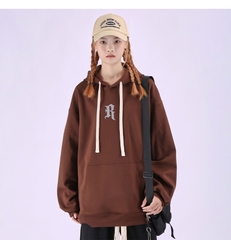 Áo hoodie unisex dài tay in chữ phong cách thời trang trung tính
