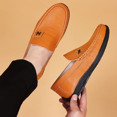 Giày da bò kiểu dáng slip-on công sở dành cho nam