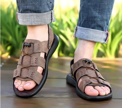 Dép sandal nam chất da mềm đế cao su chống trơn trượt