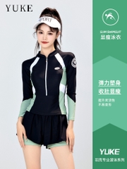 Bộ đồ bơi phong cách thể thao dài tay mới dành cho nữ