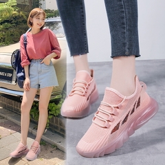 Giày chạy bộ nữ thời trang thể thao giản dị đế bằng, mũi tròn
