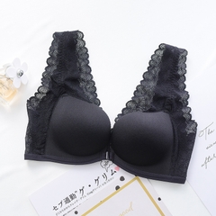 Áo bra nữ cài phía trước nâng ngực phối dây ren thời trang không gọng thép