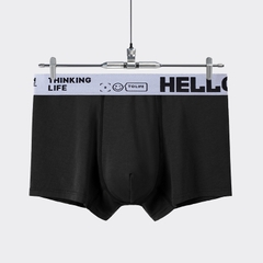 Quần lót boxer nam cạp chun in chữ cỡ lớn