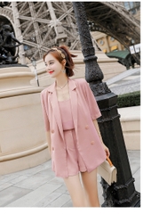 Bộ đồ vest ba mảnh thời trang mới dành cho nữ mang phong cách Hàn Quốc