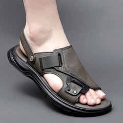 Dép sandal nam chất da thoáng khí, thiết kế độc đáo