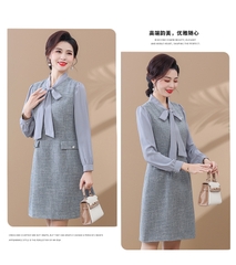 Đầm một mảnh tay dài thời trang mới phong cách nhẹ nhàng kiểu dáng phương Tây